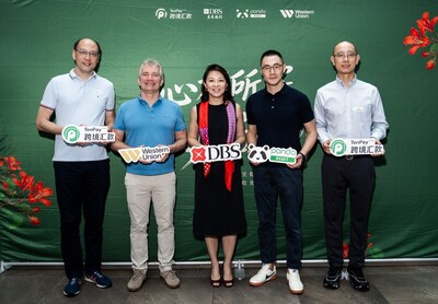 From left to right: Wenhui Yang, CEO of TenPay Global (Singapore); Brian Reaves, Country Director (Singapore, Malaysia, and Indonesia), Western Union; Diane Chang, Executive Director, Consumer Banking Group at DBS Bank; Marco Jin, Business Development Director, Panda Remit; Royal Chen, Vice President of Tencent Financial Technology