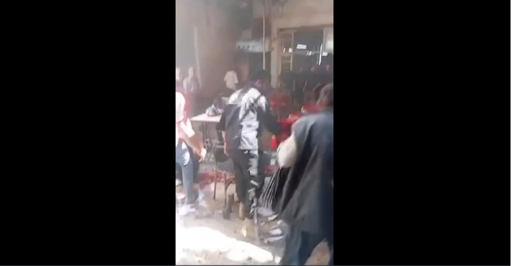 At least nine people were killed and 22 others injured on Thursday when an improvised explosive device detonated inside a café in central Damascus, according to Syrian state media and local officials.