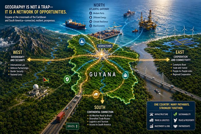 Transforming challenges into opportunity a self-reinforcing strategy shaped by Guyana's Geography