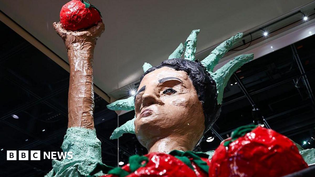The Immokalee Statue of Liberty by Kat Rodriguez inside of the Smithsonian American History Museum