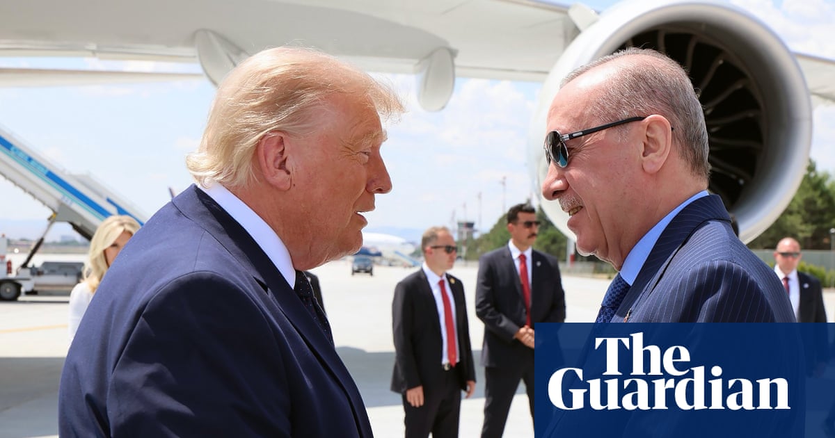 Trump renews call for US to take over Greenland as he arrives for Nato summit | Nato