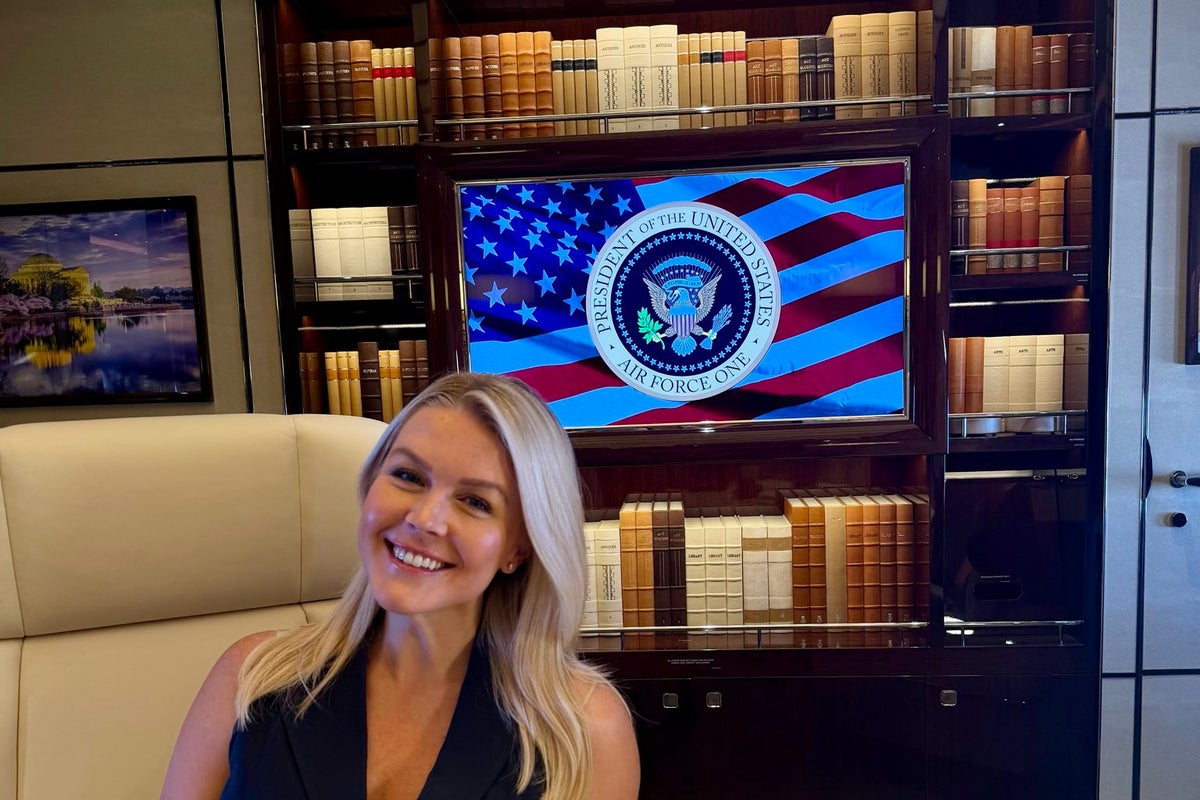 Trump ruthlessly mocked for fake ‘library’ books on his new Qatar-gifted Air Force One