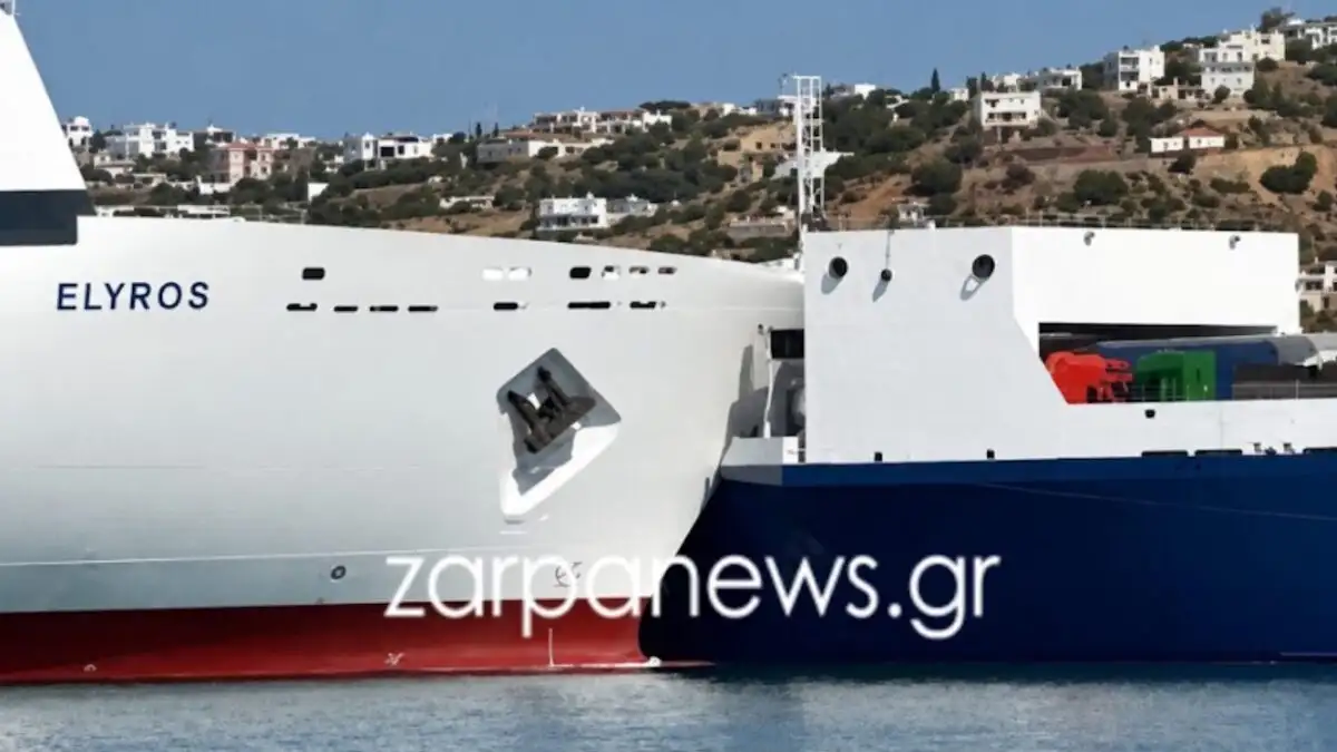 Two ships collide in the port of Souda, Crete (VIDEO)