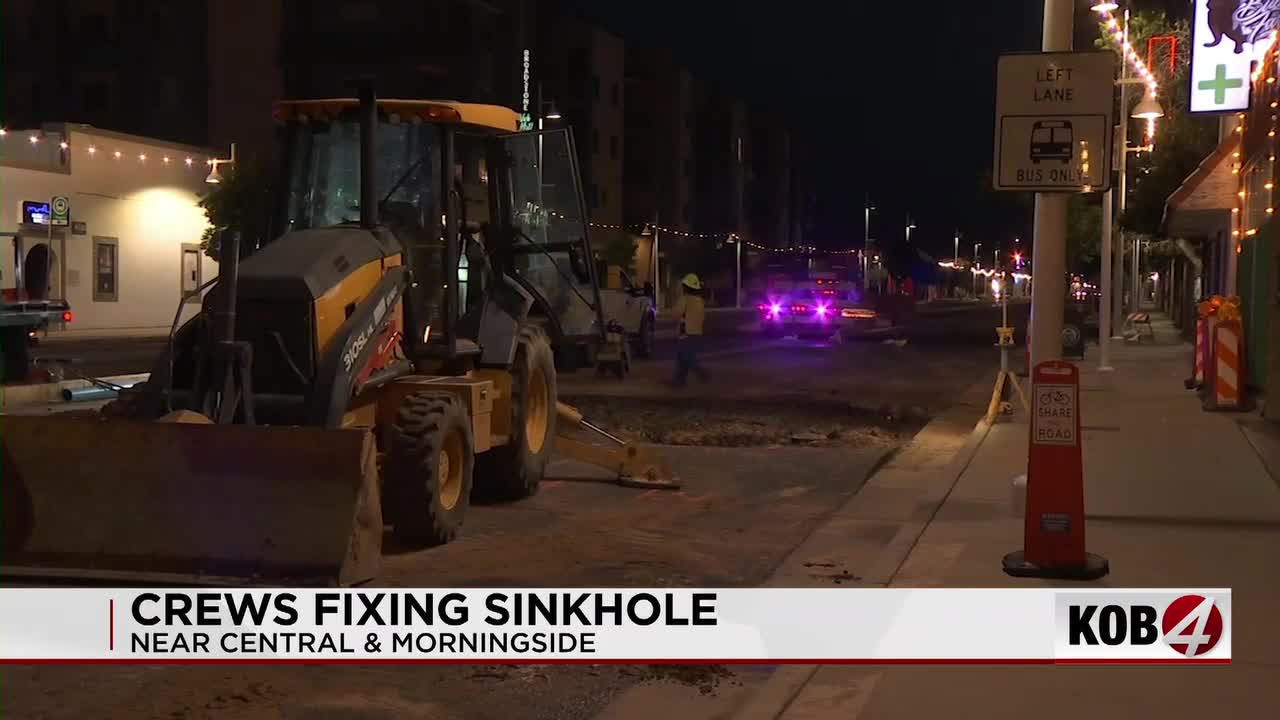 Two sinkholes cause problems for Albuquerque drivers
