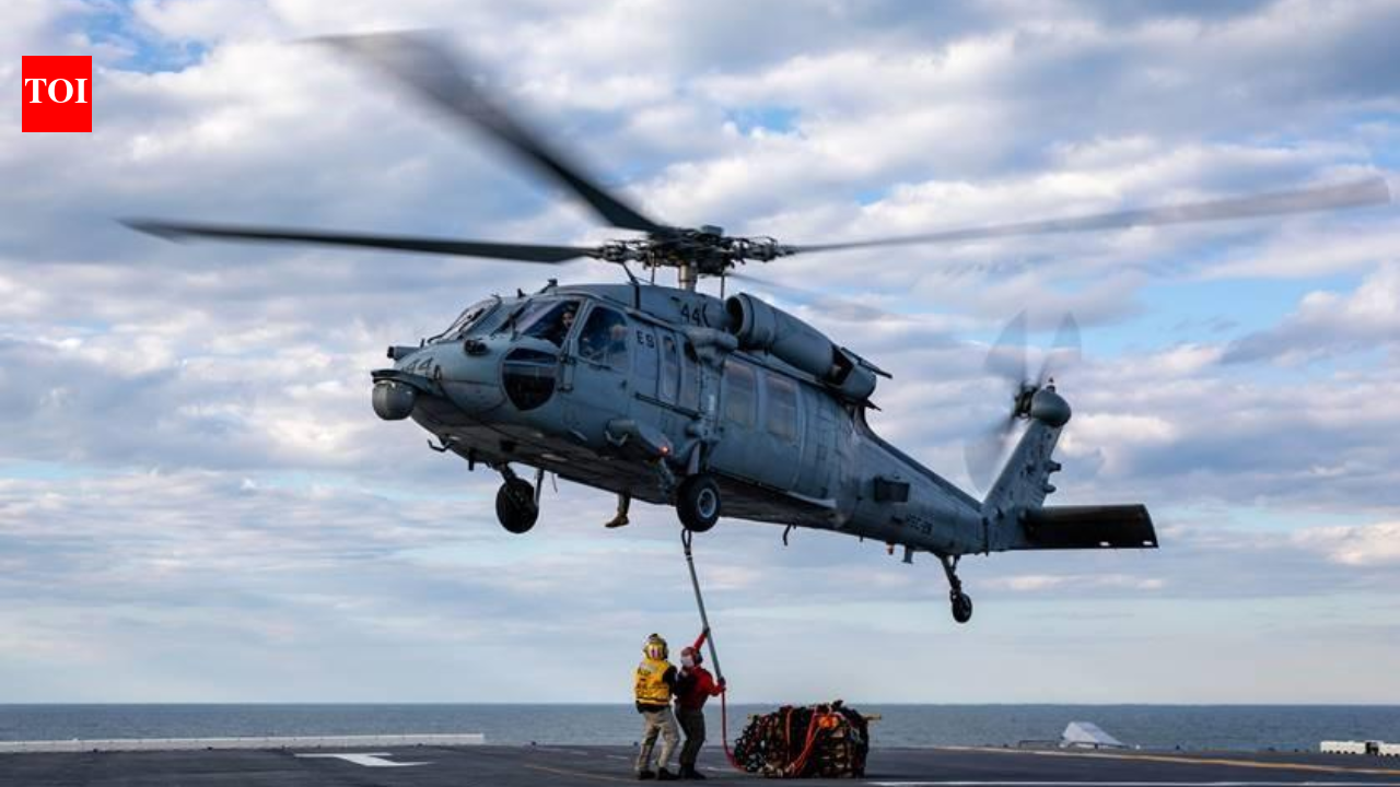 US navy helicopter makes emergency water landing in Arabian Sea; one crew member missing