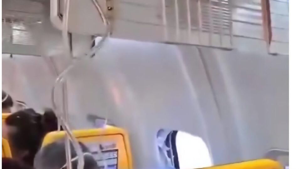VIDEO: Passenger almost sucked out of window on Ryanair flight