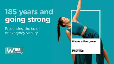 Watsons Unveils "Watsons Evergreen" with Pantone to Celebrate 185 Years of Trusted Care and Everyday Vitality