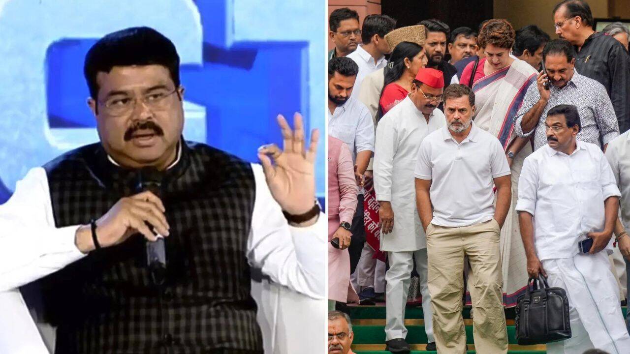 'We owe students more than outrage': Education minister Pradhan slams Cong protest | India News