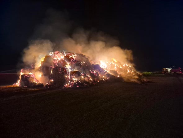 Westover Farm Loses Thousands After 700 Straw Bales Catch Fire