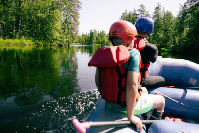 Whitewater rafting in northern Finland's summer wilderness