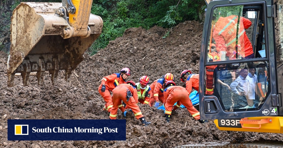 Woodworkers buried as landslide death toll rises to 21 in weather-ravaged China