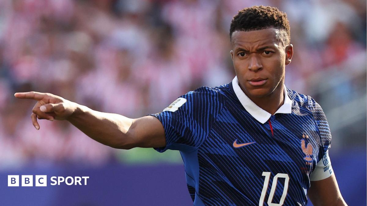 Kylian Mbappe playing for France