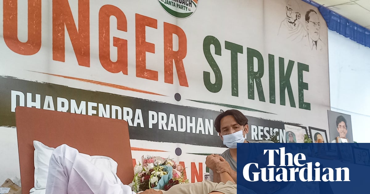 ‘I’m sorry but I’m unable to speak’: hero of India’s Cockroach party weakens on 19th day of hunger strike | Global development