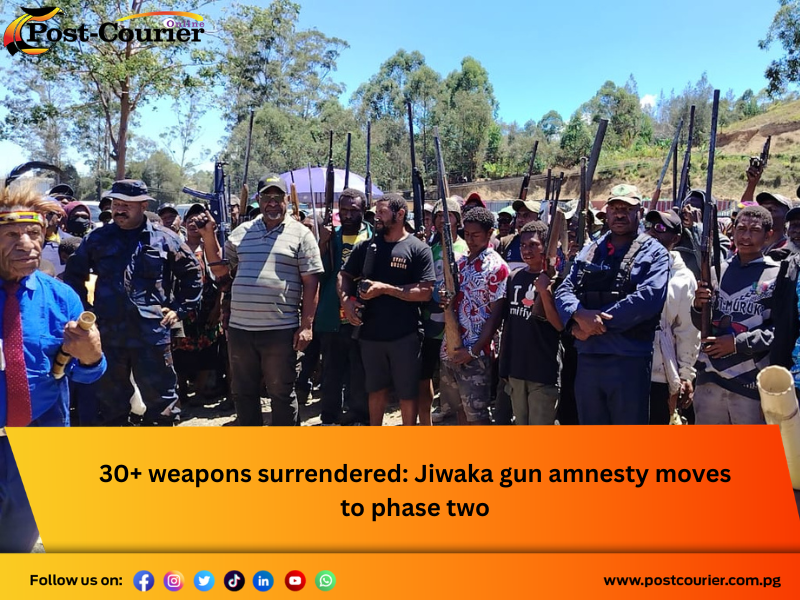 30+ weapons surrendered: Jiwaka gun amnesty moves to phase two