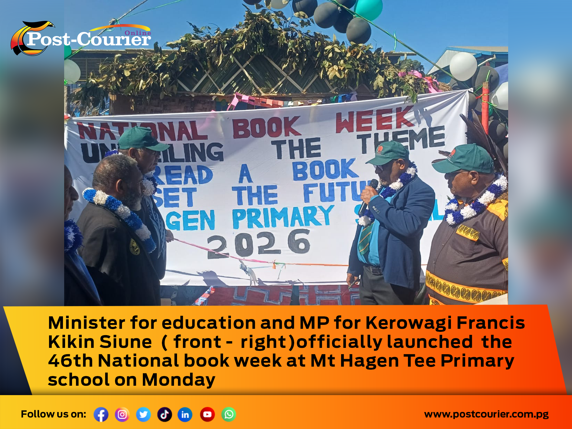 46th National Book Week launches at Mt Hagen Tee Primary School