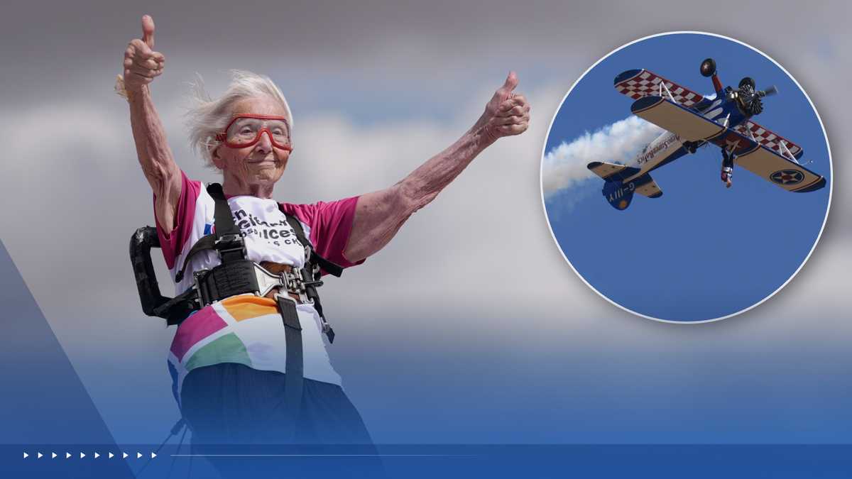 97-year-old woman becomes world's oldest female wing walker