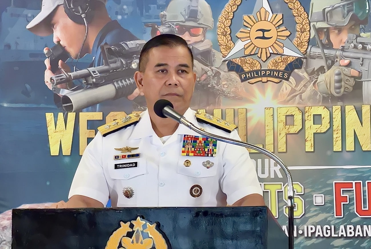Photo: AFP spokesperson for the West Philippine Sea Rear Adm. Roy Vincent Trinidad (Reserve) (File photo/ Gabryelle Dumalag)