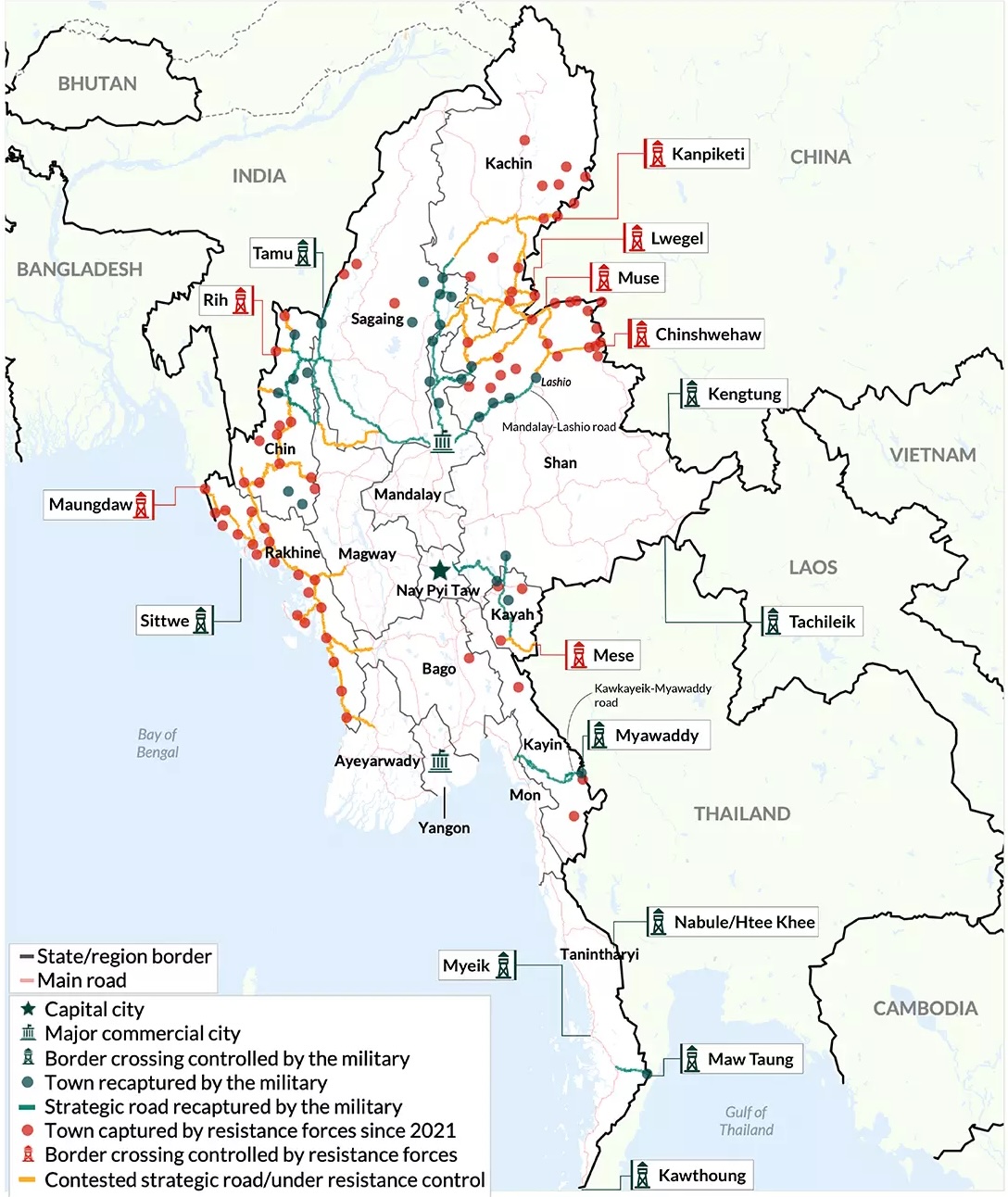 Between battlefield attrition and diplomatic maneuvers: The escalating conflict in Myanmar