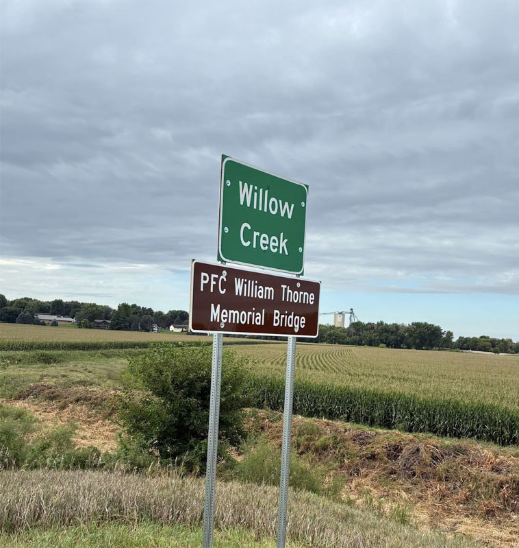 Bridge over Willow Creek honors fallen Sioux County soldier