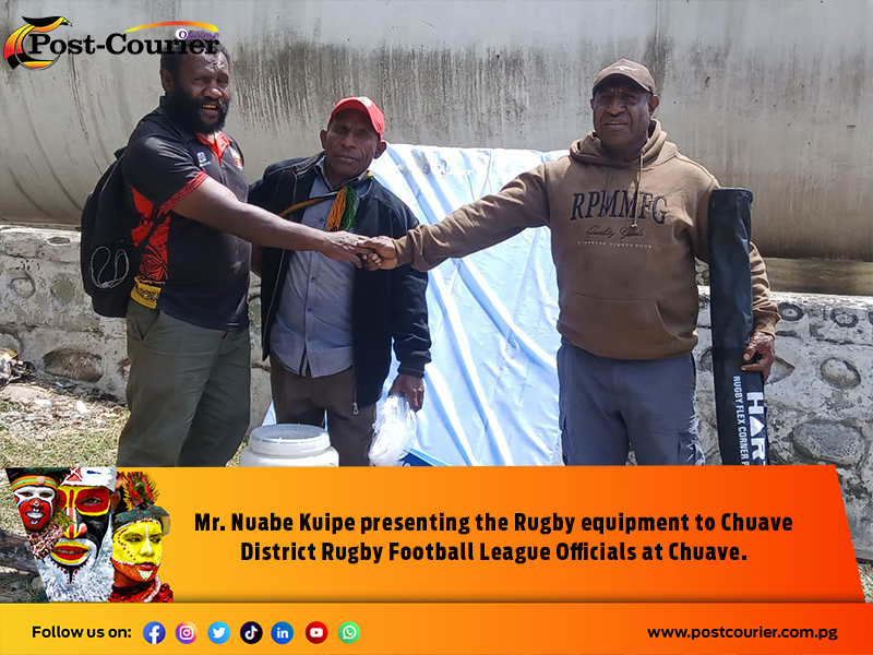 Chuave community thanks PNGRFL for Rugby support