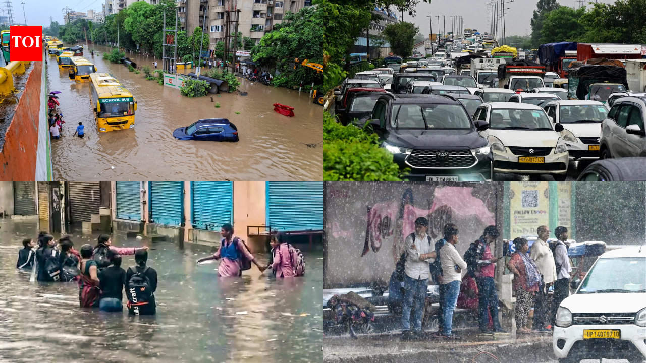 Delhi-NCR rain chaos: Capital under orange alert; WFH advisory issued for Gurgaon | Delhi News