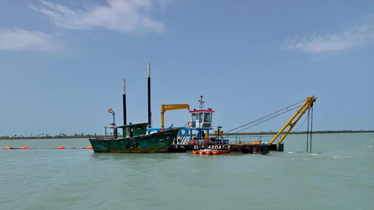 Dredging of Pamban canal in full swing to prevent ship grounding and boost navigation