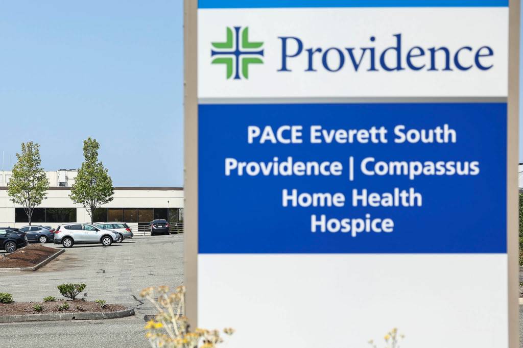 The Providence Home Health Hospice building along 75th Street on Thursday, Aug. 6, 2026 in Everett, Washington. (Olivia Vanni / The Herald)