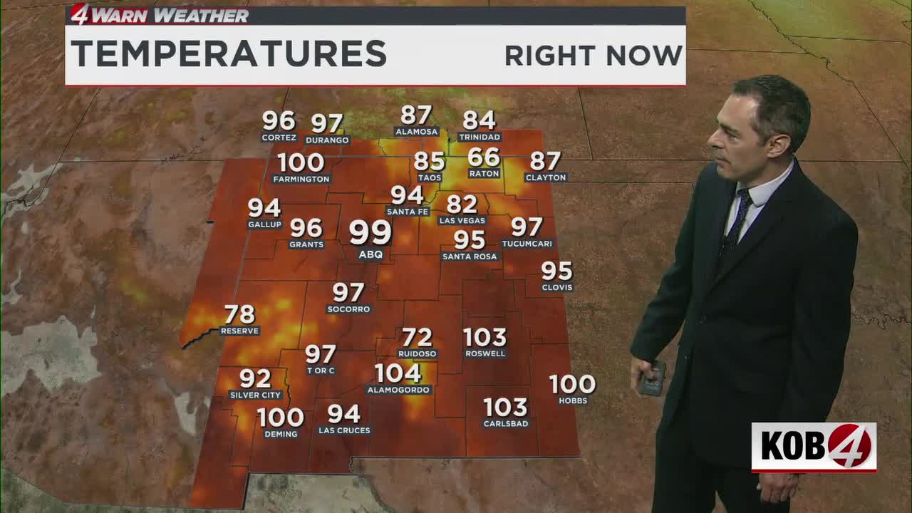 Heat advisories and flood watches in New Mexico as temps near 100 degrees