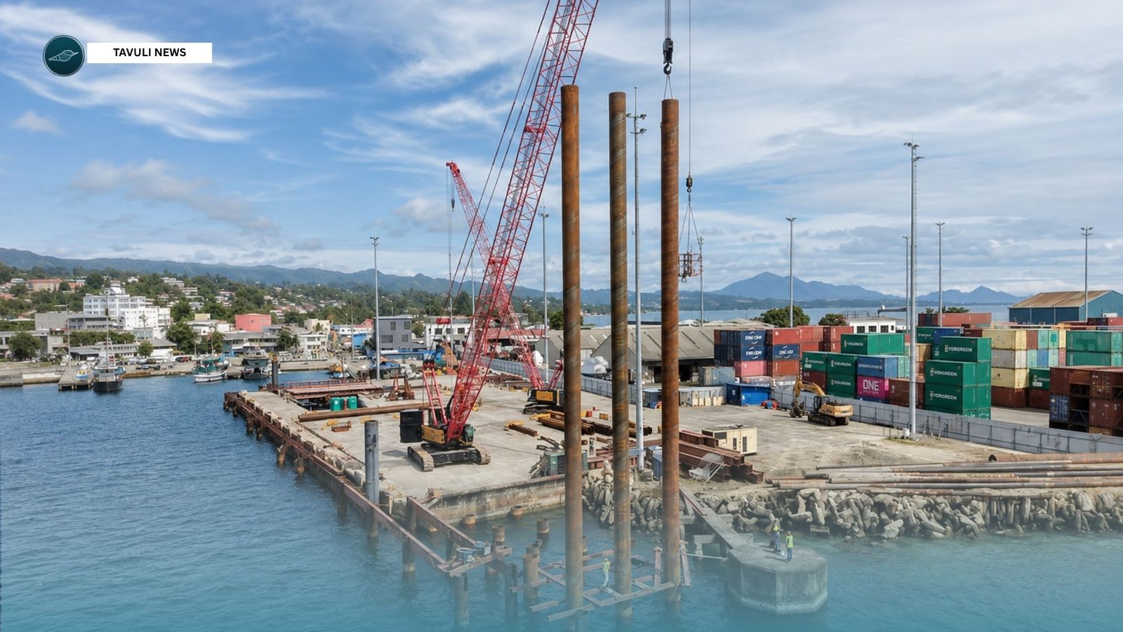 Honiara Port Wharf Extension Works Progressing Well