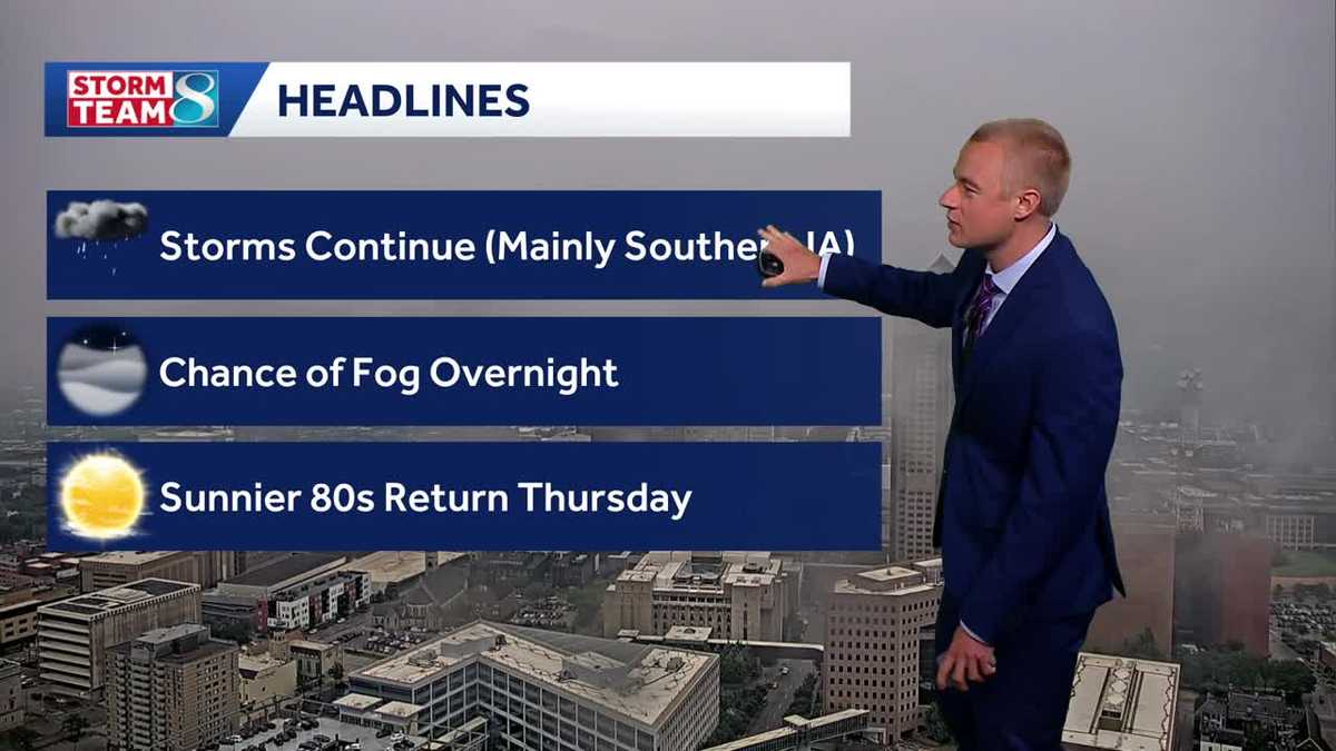 Iowa weather: Thunderstorms bring heavy rain Wednesday morning