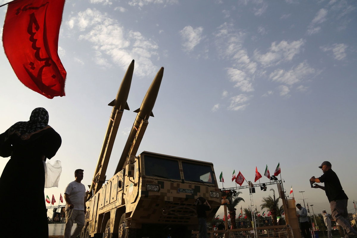 Fatemeh Bahrami/Anadolu/Getty Images via CNN NewsourceZolfaghar and Qadr missiles are displayed at Azadi Square in Tehran