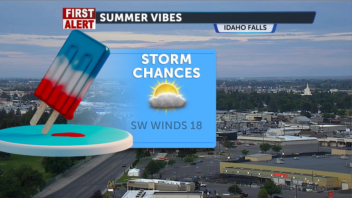 Lingering monsoonal moisture setting up a  Monday full of isolated rain pockets