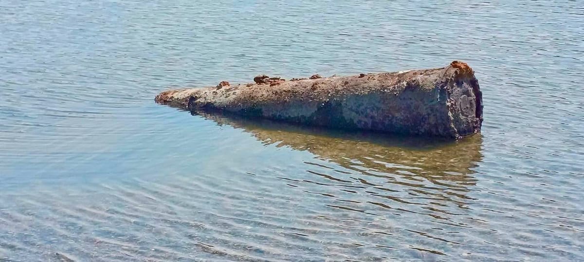 Low Danube Water Levels Reveal Suspected WWII Ammunition