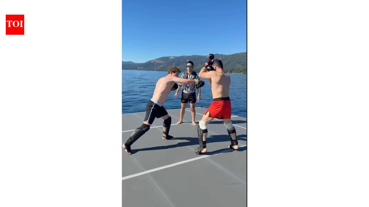 Mark Zuckerberg and Merab Dvalishvili go 'fighting' in the middle of the sea, Meta CEO shares one-minute-plus video says: Merab made me ...