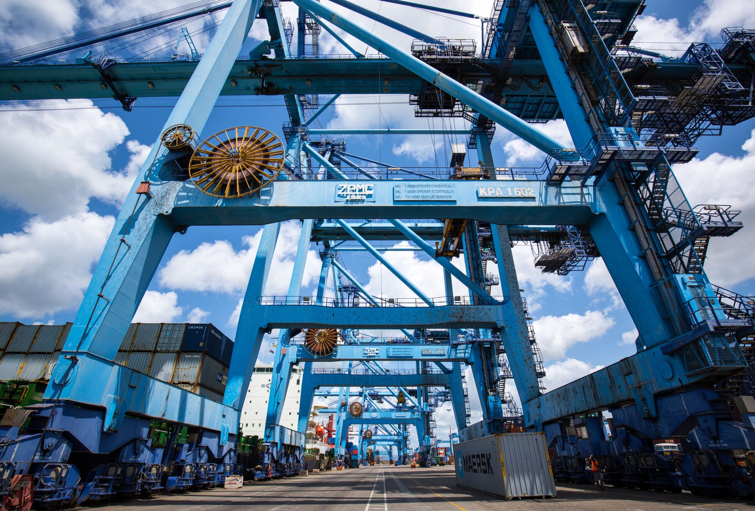 Mombasa special economic zone — gantry cranes at the Port of Mombasa