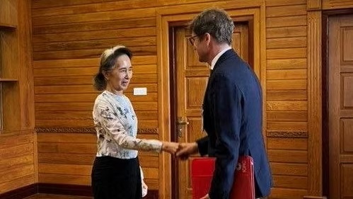 Myanmar releases first images of ousted leader Aung San Suu Kyi since 2021 coup