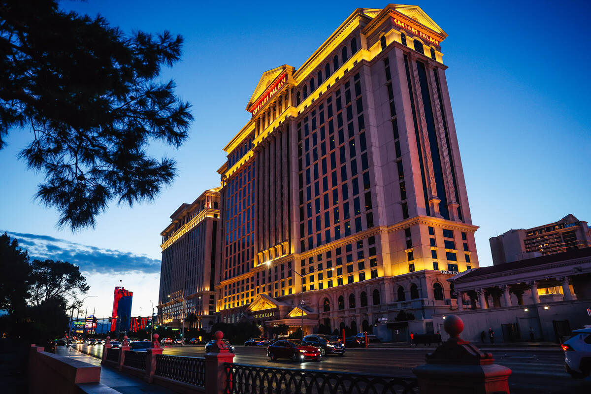 Caesars Palace is seen Thursday, May 28, 2026, in Las Vegas. (Madeline Carter/Las Vegas Review- ...