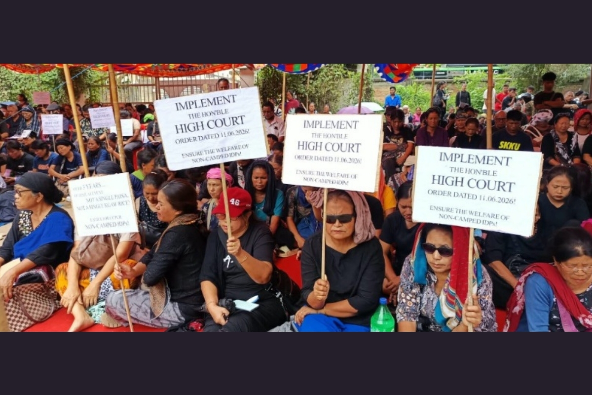 Non-Camped IDPs protest in Churachandpur, demand High Court relief compliance by September 7