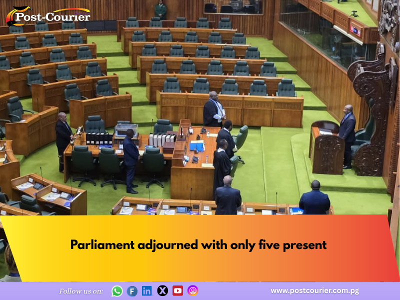 Parliament adjourned with only five present