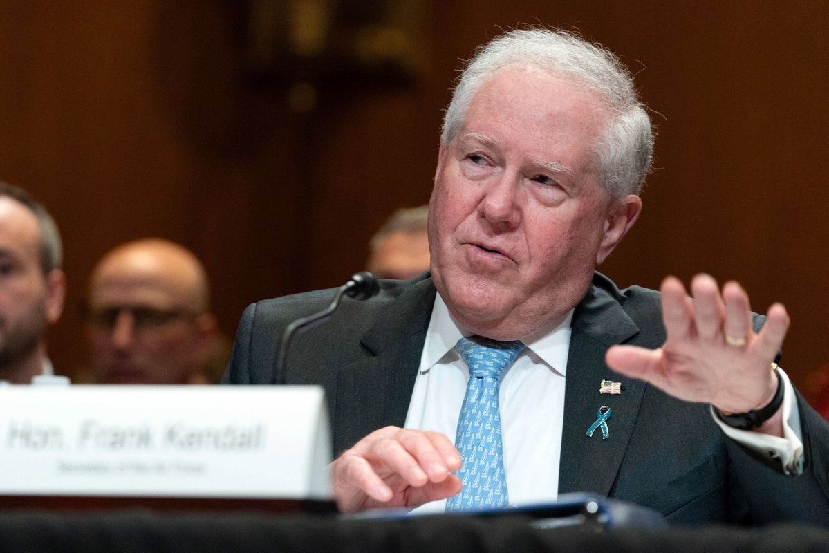 Jose Luis Magana/AP/File via CNN NewsourceSecretary of the Air Force Frank Kendall testifies before Senate Committee on Appropriations - Subcommittee on Defense hearing on Capitol Hill in Washington