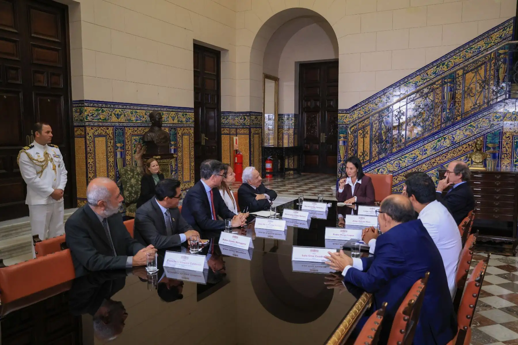 Presidenta Fujimori se reunió con delegación del Foro del Acuerdo Nacional. Foto: ANDINA/Prensa Presidencia
