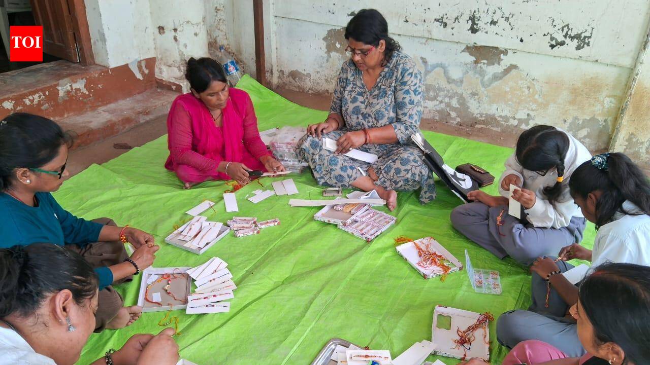 Prayagraj women weave income with eco-friendly rakhis | Prayagraj News