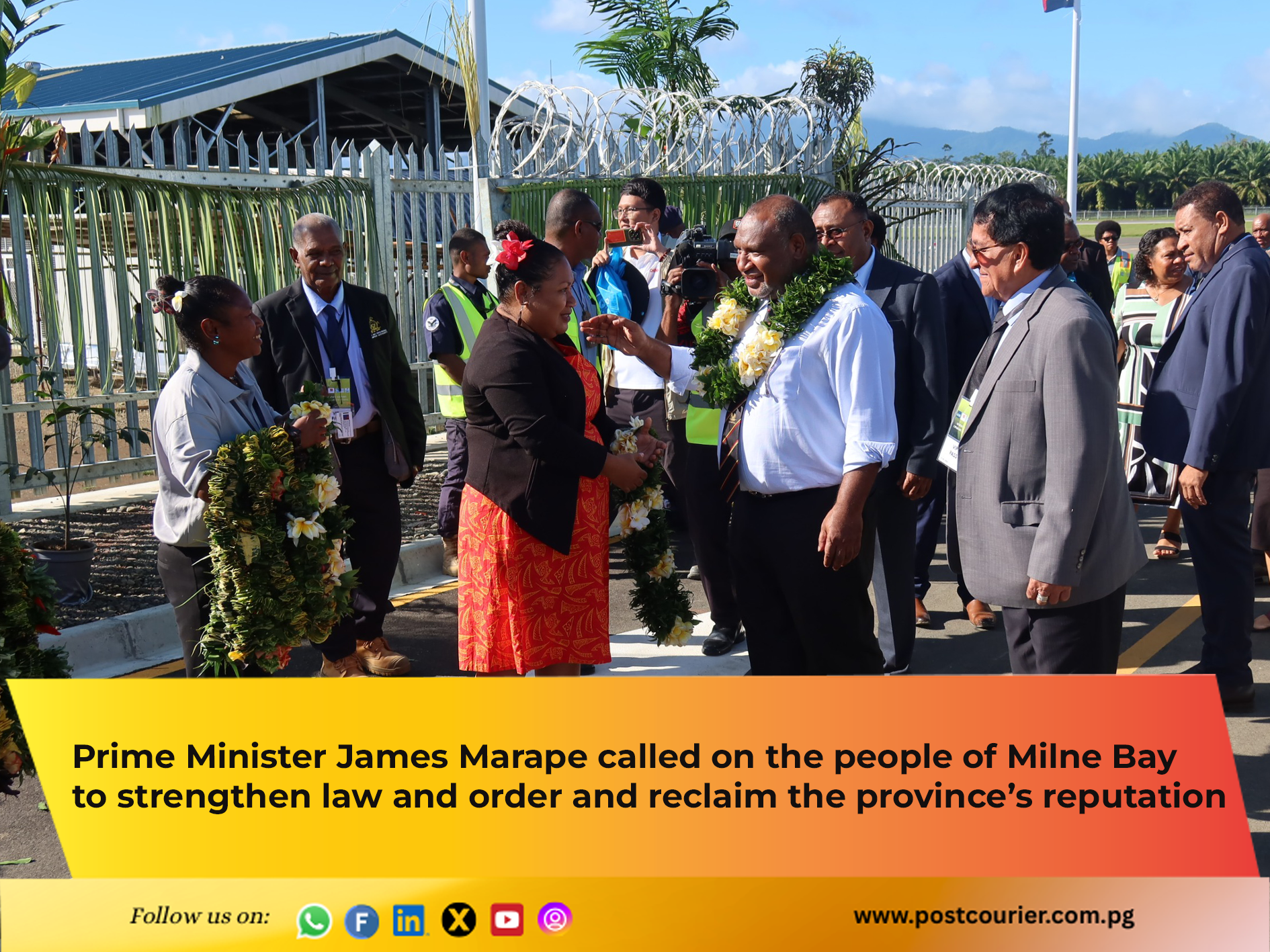 Prime Minister Marape calls for stronger law and order to support Milne Bay’s Tourism