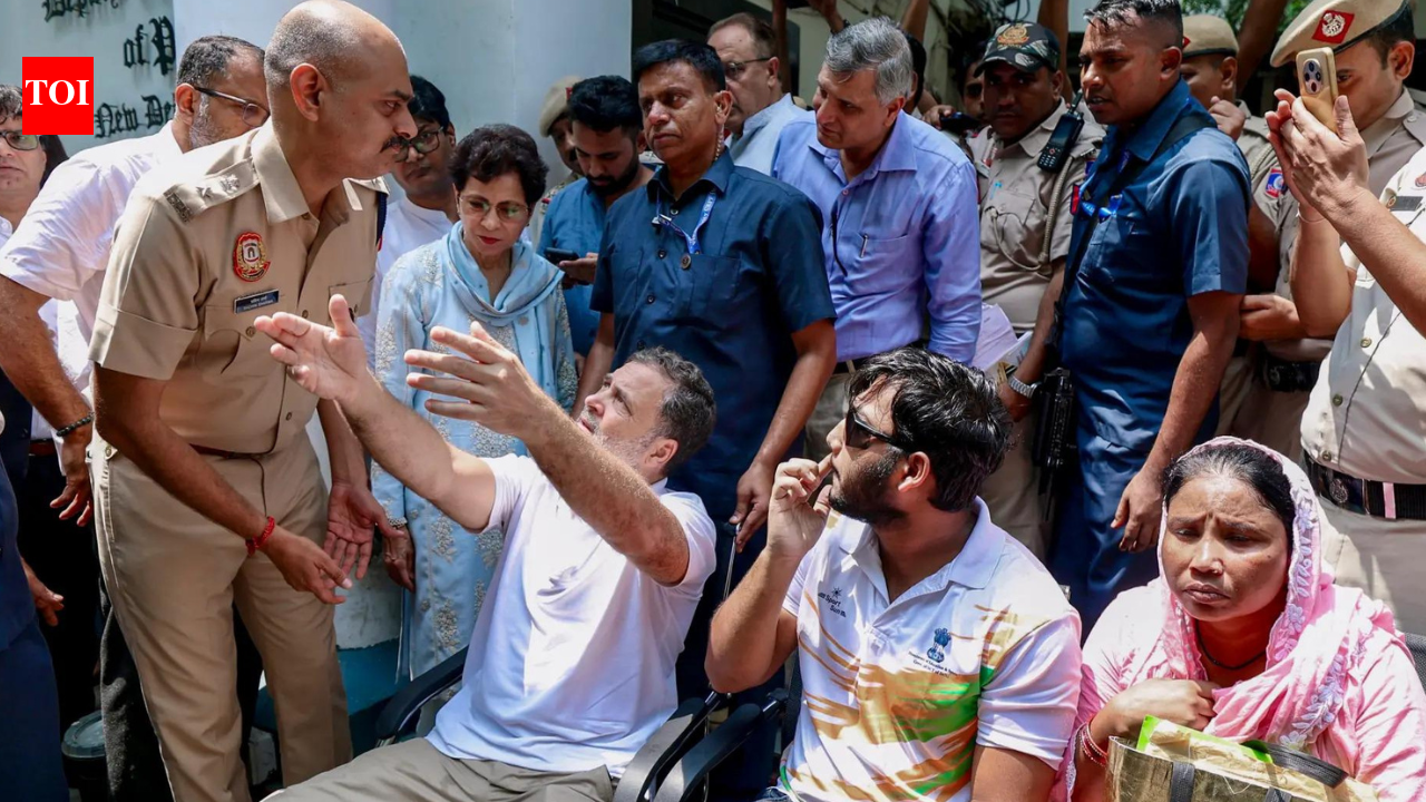 Rahul Gandhi dharna: Police register FIR on protester's pellet injury complaint, says report | India News