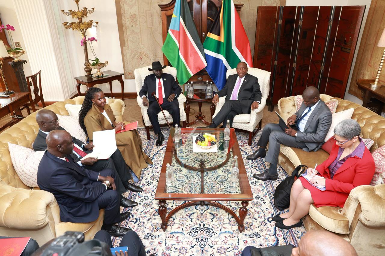 Ramaphosa, Kiir hold high-level talks at presidential residence in Gauteng