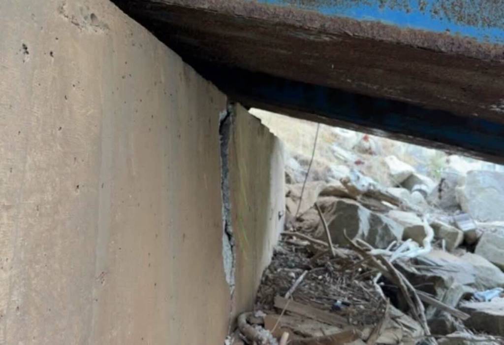 The Alaska Department of Transportation and Public Facilities suspended vehicle and passenger ferry operations at the Skagway Ferry Terminal after cracks were found in the concrete supporting the terminal’s vehicle transfer bridge and passenger walkway. (Alaska Marine Highway System)