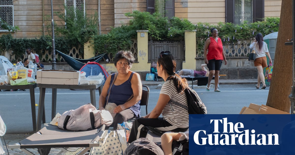 Scramble to house hundreds camping in Rome heatwave after squat eviction | Italy