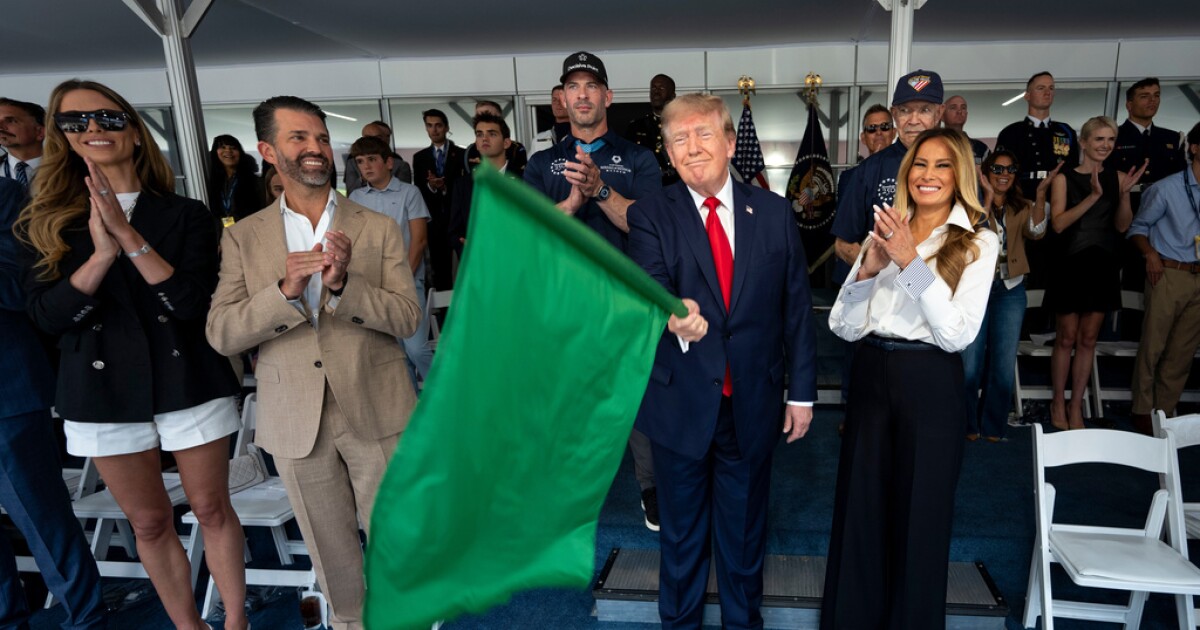 Trump waves green flag to start IndyCar race in Washington, D.C.