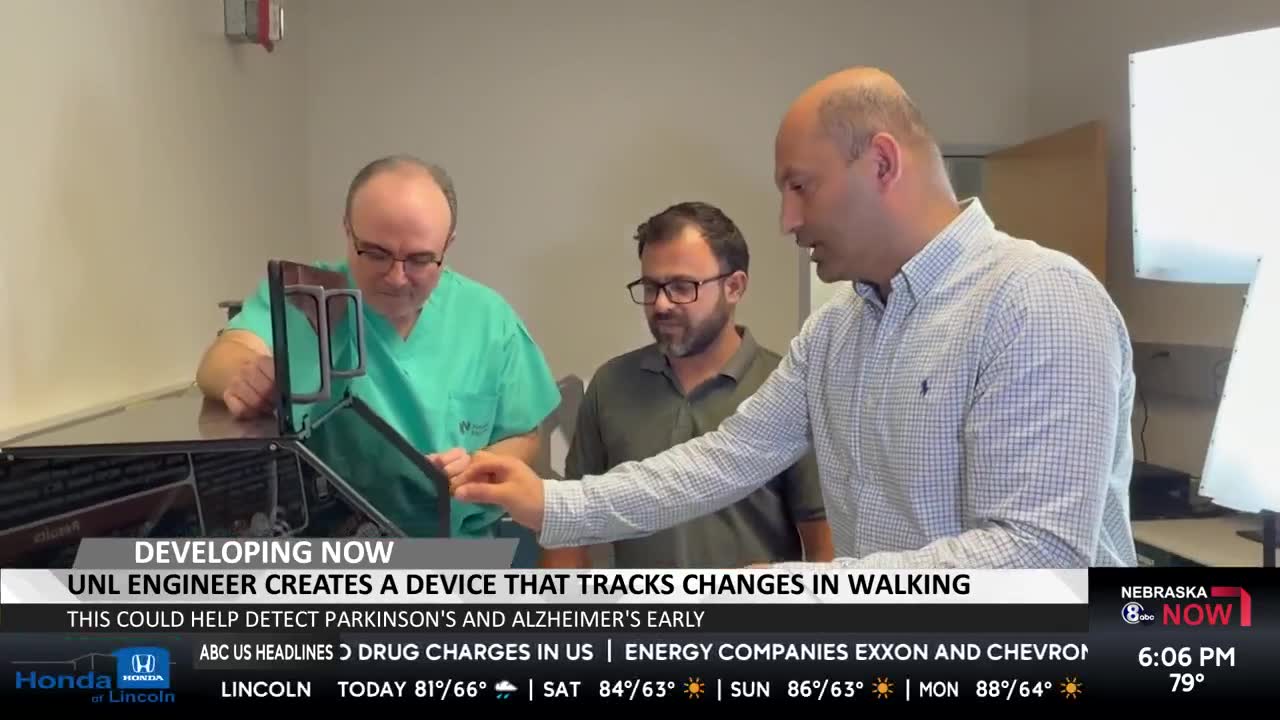 UNL engineer develops wearable sticker that tracks walking patterns to detect disease earlier