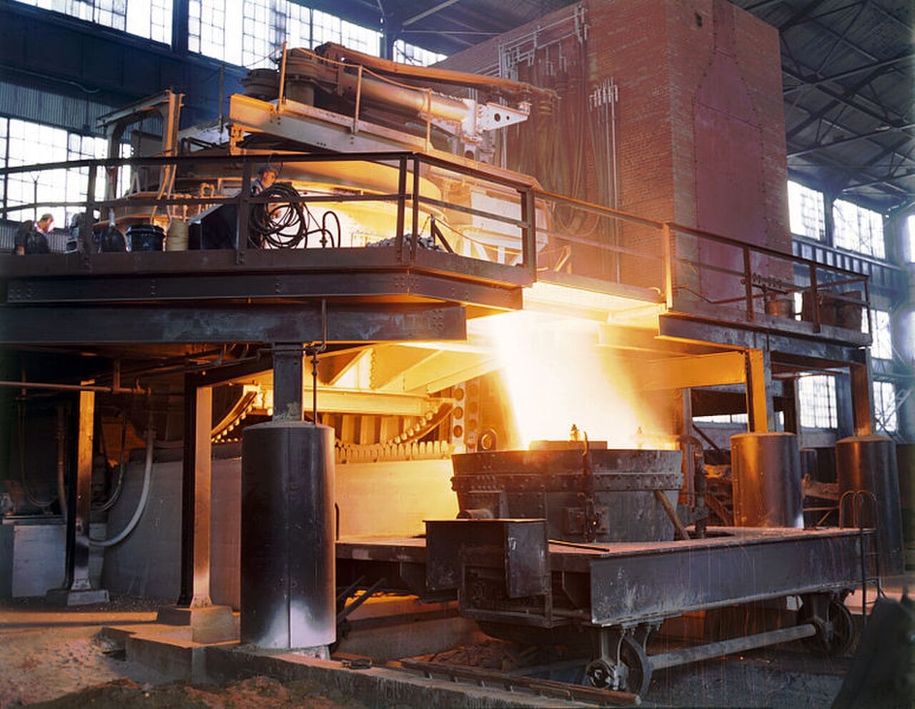 Steel factory production line
